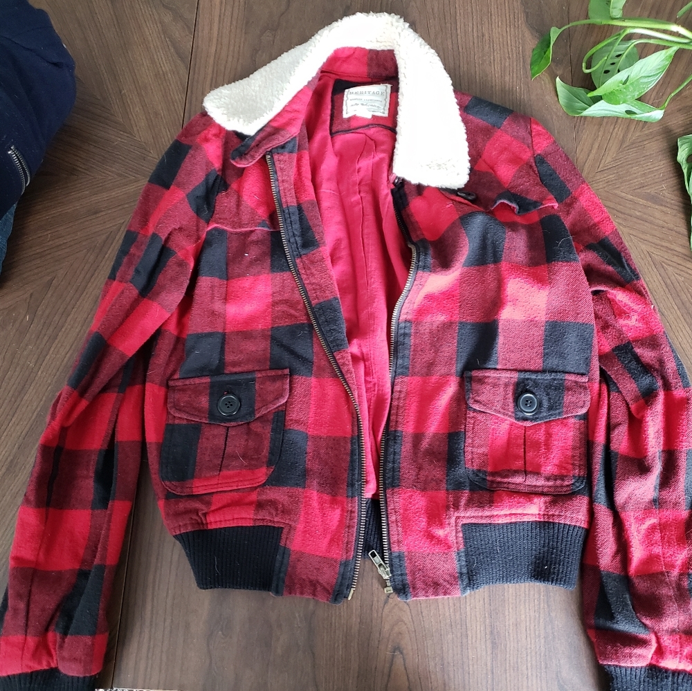 Heritage Red Flannel Coat